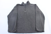 The North Face Embroidered Logo Grey Fleece Pullover - ThriftedThreads.com