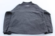 The North Face Embroidered Logo Grey Fleece Zip Up Jacket - ThriftedThreads.com