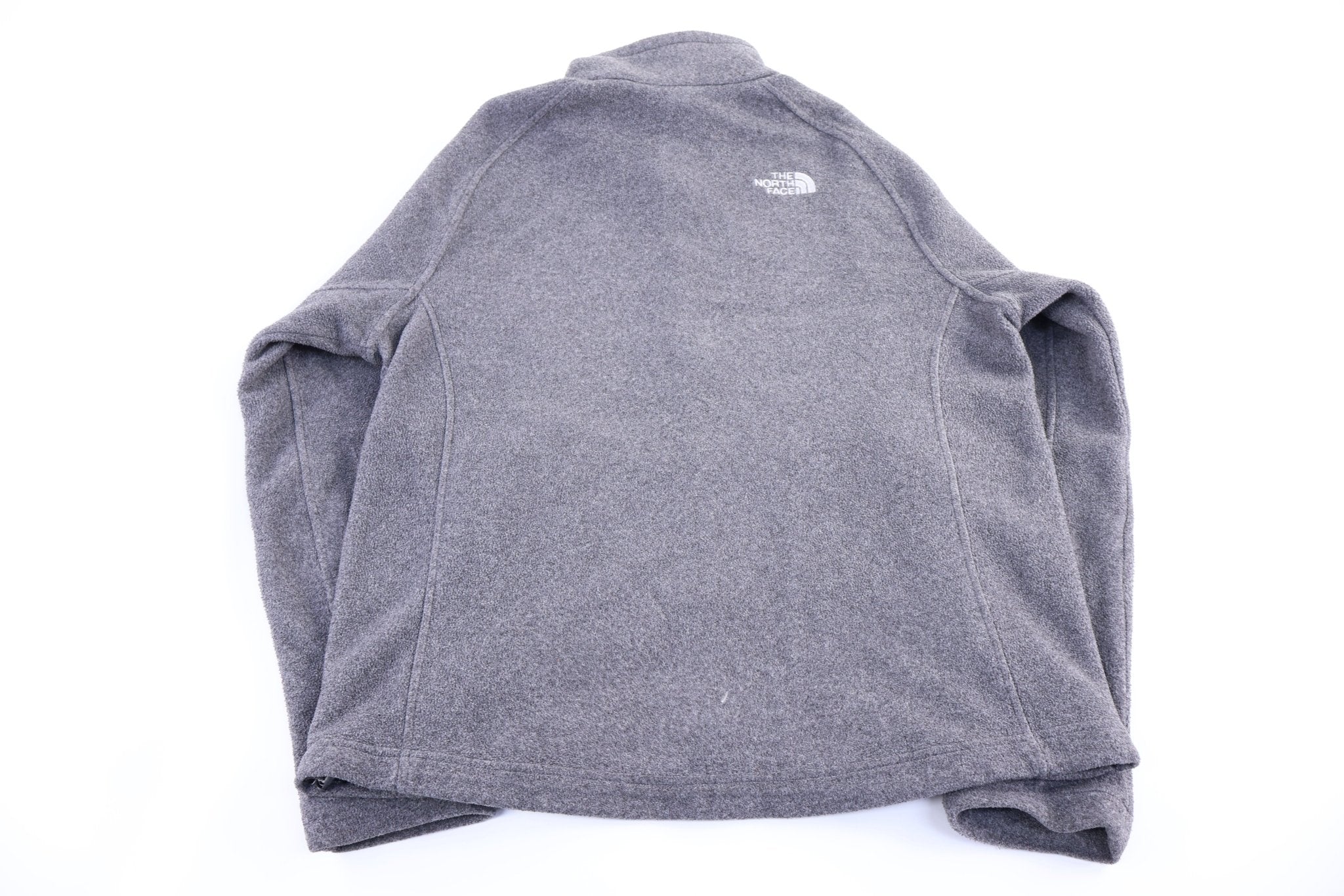 The North Face Embroidered Logo Grey Full Zip Jacket - Jacket - Thrifted Threads
