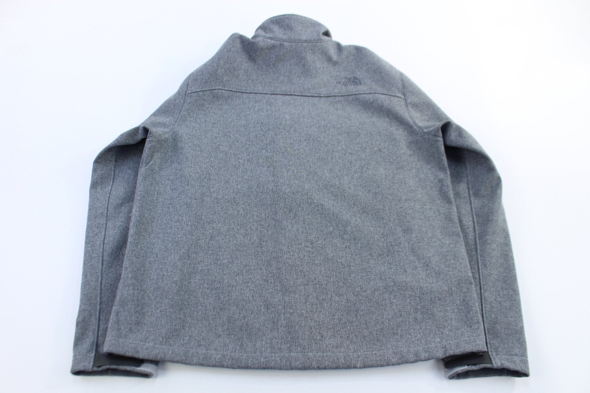 The North Face Embroidered Logo Grey Full Zip Jacket - Jacket - Thrifted Threads