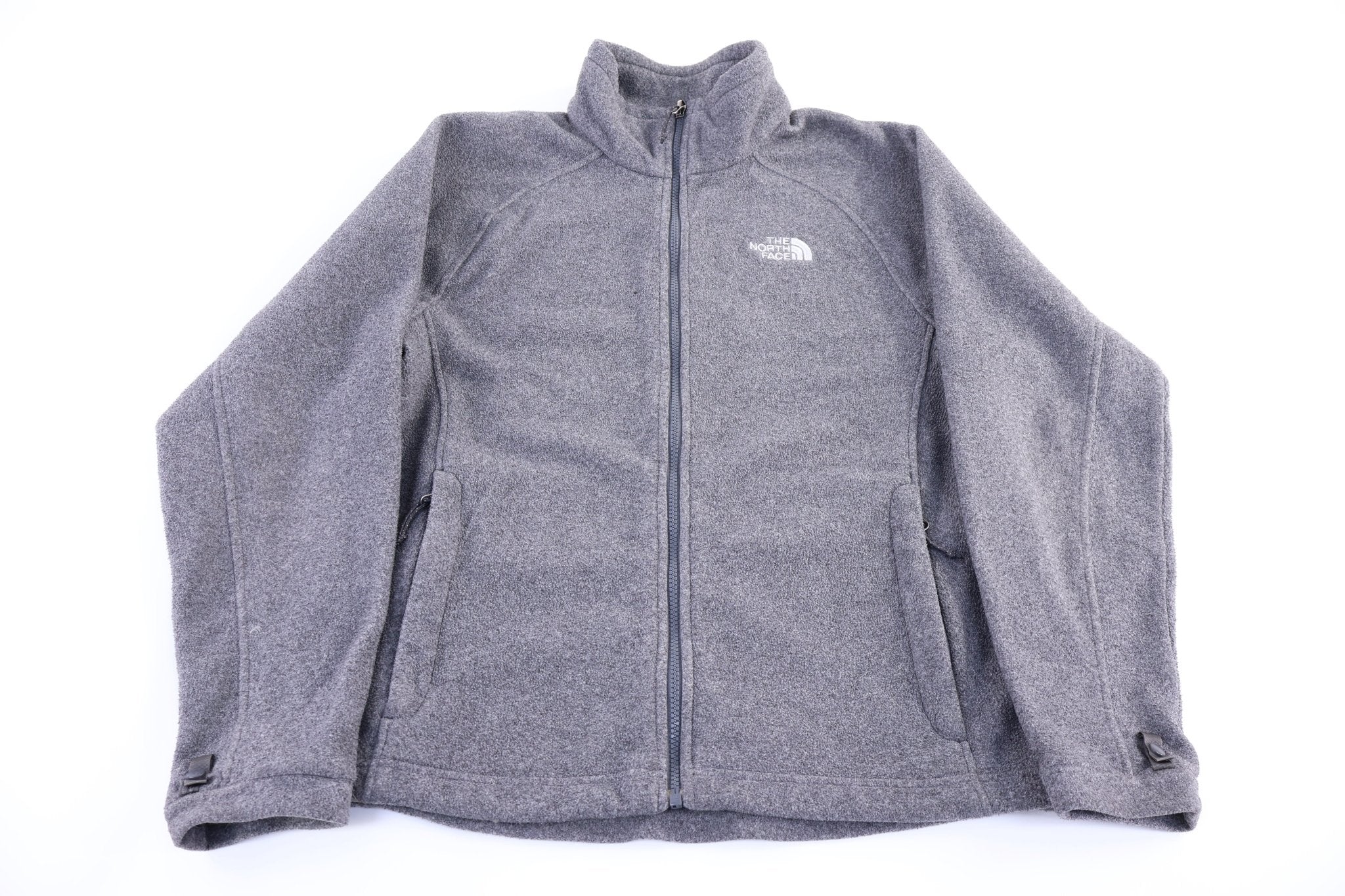 The North Face Embroidered Logo Grey Full Zip Jacket - Jacket - Thrifted Threads