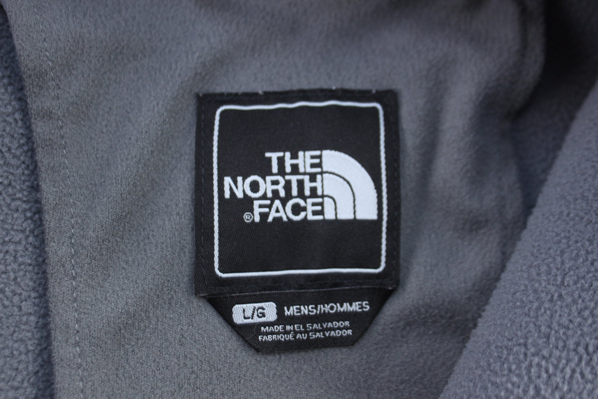 The North Face Embroidered Logo Grey Full Zip Jacket - Jacket - Thrifted Threads