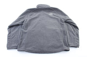 The North Face Embroidered Logo Grey Zip Up Jacket - ThriftedThreads.com