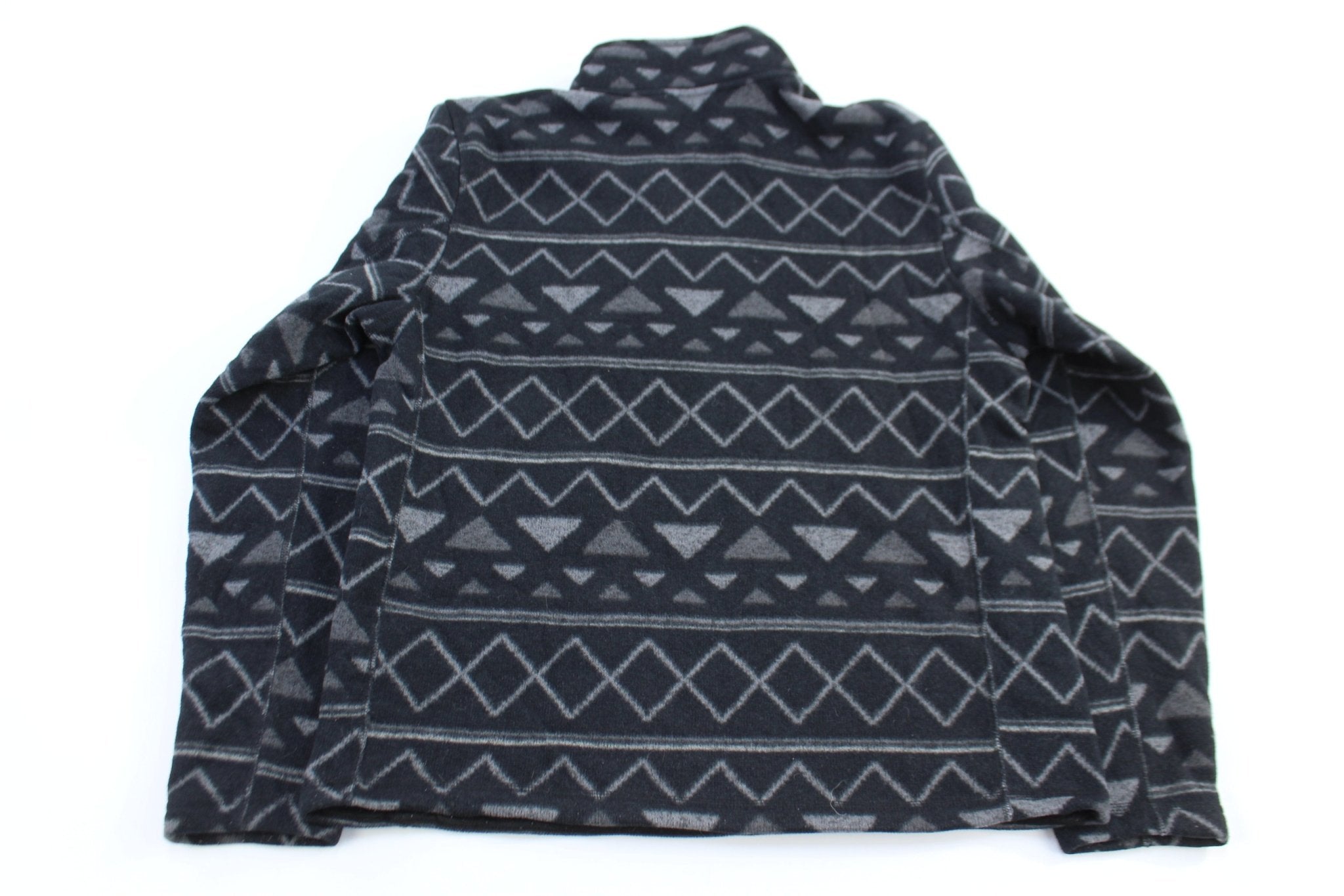 The North Face Embroidered Logo Multipatterned Quarter Zip Sweater - Sweater - Thrifted Threads