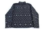 The North Face Embroidered Logo Multipatterned Quarter Zip Sweater - Sweater - Thrifted Threads