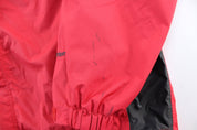 The North Face Embroidered Logo Red & Black Zip Up Jacket - ThriftedThreads.com