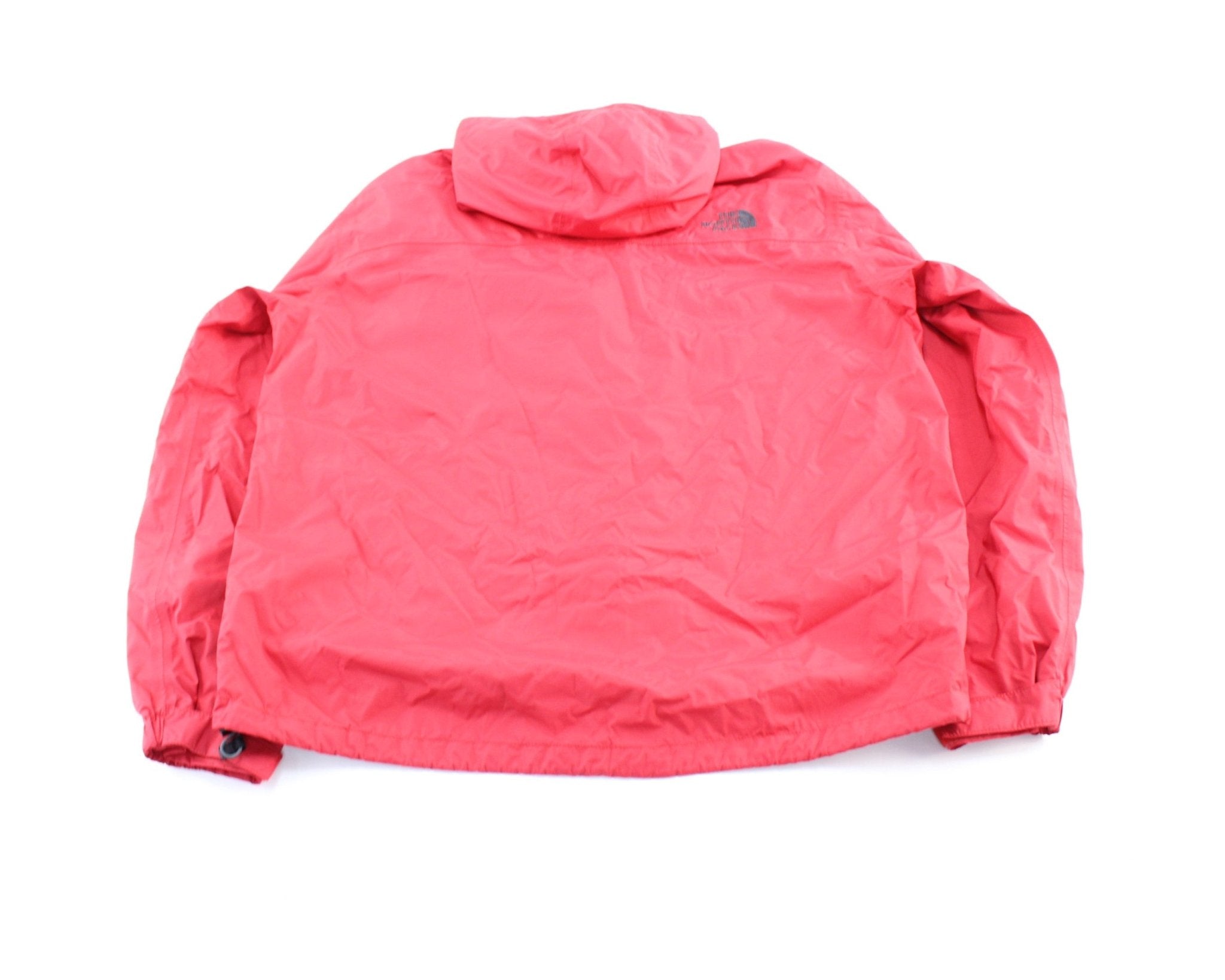 The North Face Embroidered Logo Red & Black Zip Up Jacket - ThriftedThreads.com