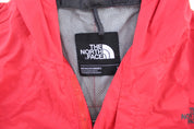 The North Face Embroidered Logo Red & Black Zip Up Jacket - ThriftedThreads.com