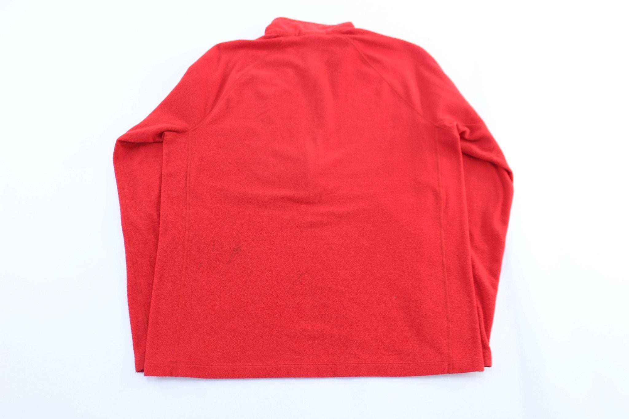 The North Face Embroidered Logo Red & Grey Flash Dry Pullover - ThriftedThreads.com