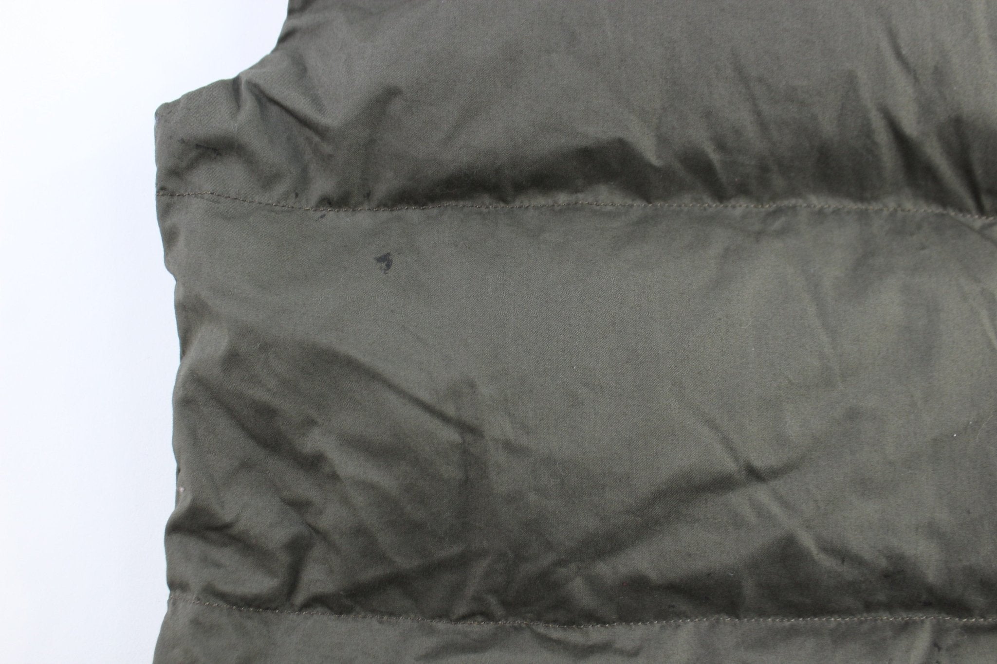 The North Face Logo Patch Green Puffer Vest - ThriftedThreads.com
