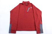 The North Face Logo Red & Grey Pullover Jacket - ThriftedThreads.com