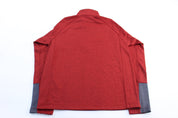 The North Face Logo Red & Grey Pullover Jacket - ThriftedThreads.com