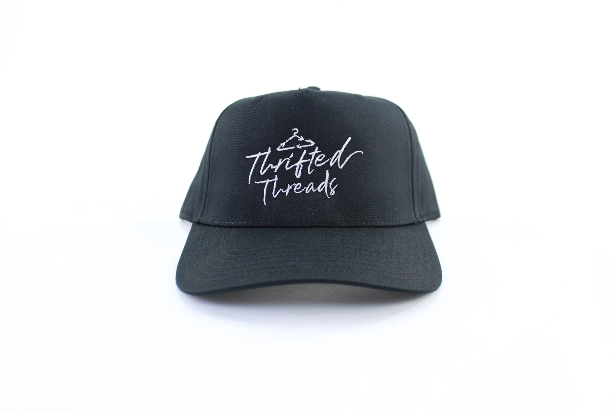 Thrifted Threads Embroidered Black SnapBack Hat - Hats - Thrifted Threads