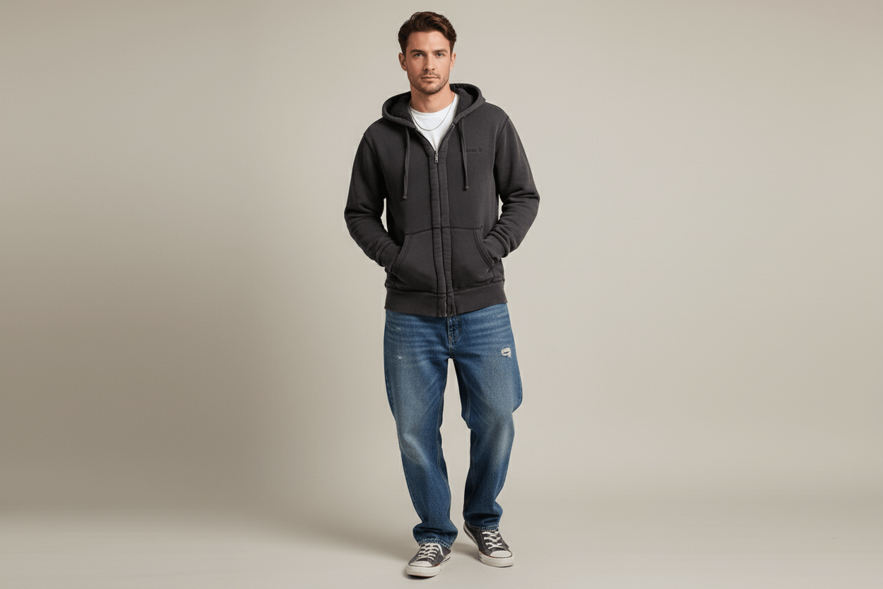 Timberland Black Full Zip Sherpa Lined Jacket - ThriftedThreads.com