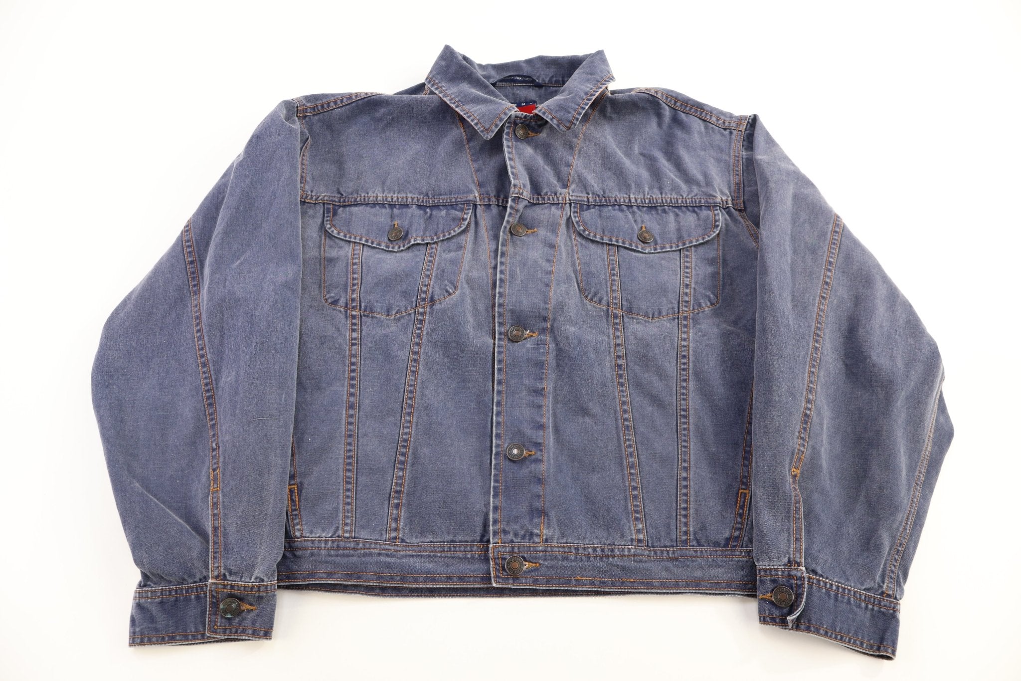 Tommy Hilfiger Blue Lightweight Trucker Jacket - Jacket - Thrifted Threads