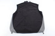 Tommy Hilfiger Embroidered Black & Grey Zip Up Vest - ThriftedThreads.com