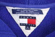 Tommy Hilfiger Embroidered Logo Blue Fleece Pullover - Sweater - Thrifted Threads