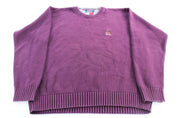 Tommy Hilfiger Embroidered Logo Burgundy Knit Sweater - Sweater - Thrifted Threads
