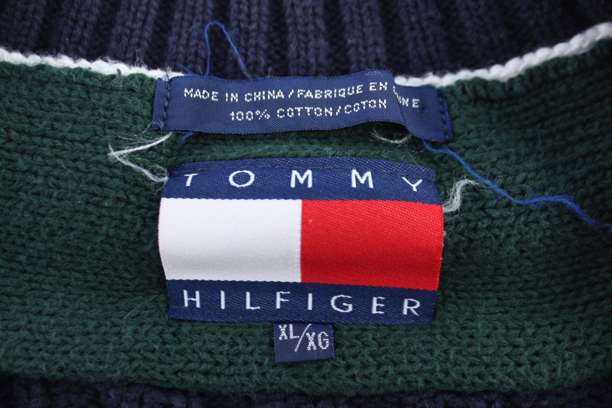 Tommy Hilfiger Embroidered Logo Cable Knit Vest - Vest - Thrifted Threads