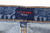 Tommy Hilfiger Embroidered Logo Dark Wash Denim Jeans - Pants - Thrifted Threads