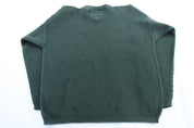 Tommy Hilfiger Embroidered Logo Green Pullover Sweater - ThriftedThreads.com