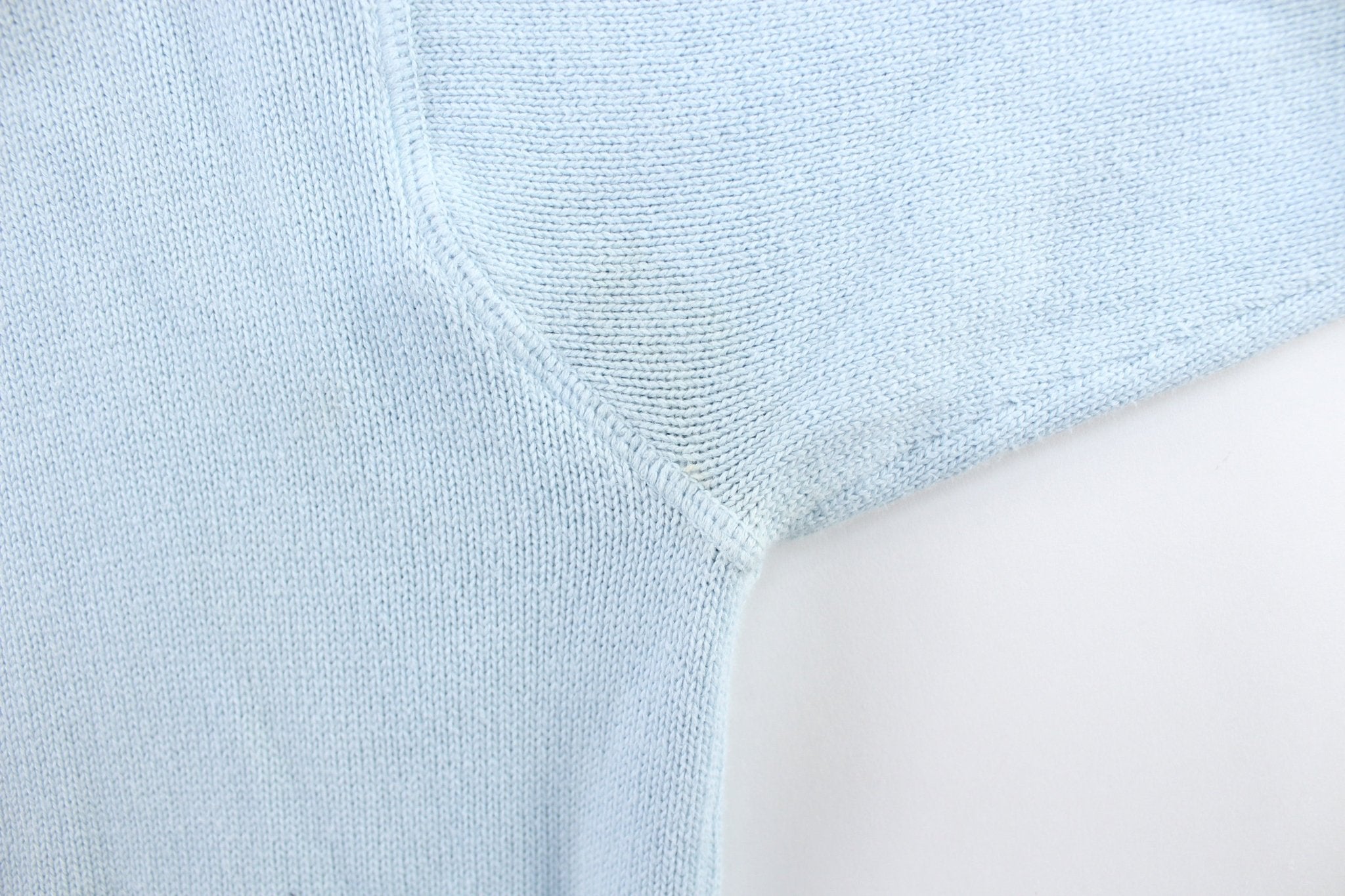 Tommy Hilfiger Embroidered Logo Light Blue Sweater - ThriftedThreads.com