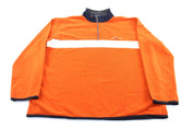 Tommy Hilfiger Embroidered Logo Orange & White Pullover Jacket - ThriftedThreads.com