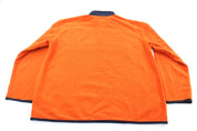 Tommy Hilfiger Embroidered Logo Orange & White Pullover Jacket - ThriftedThreads.com