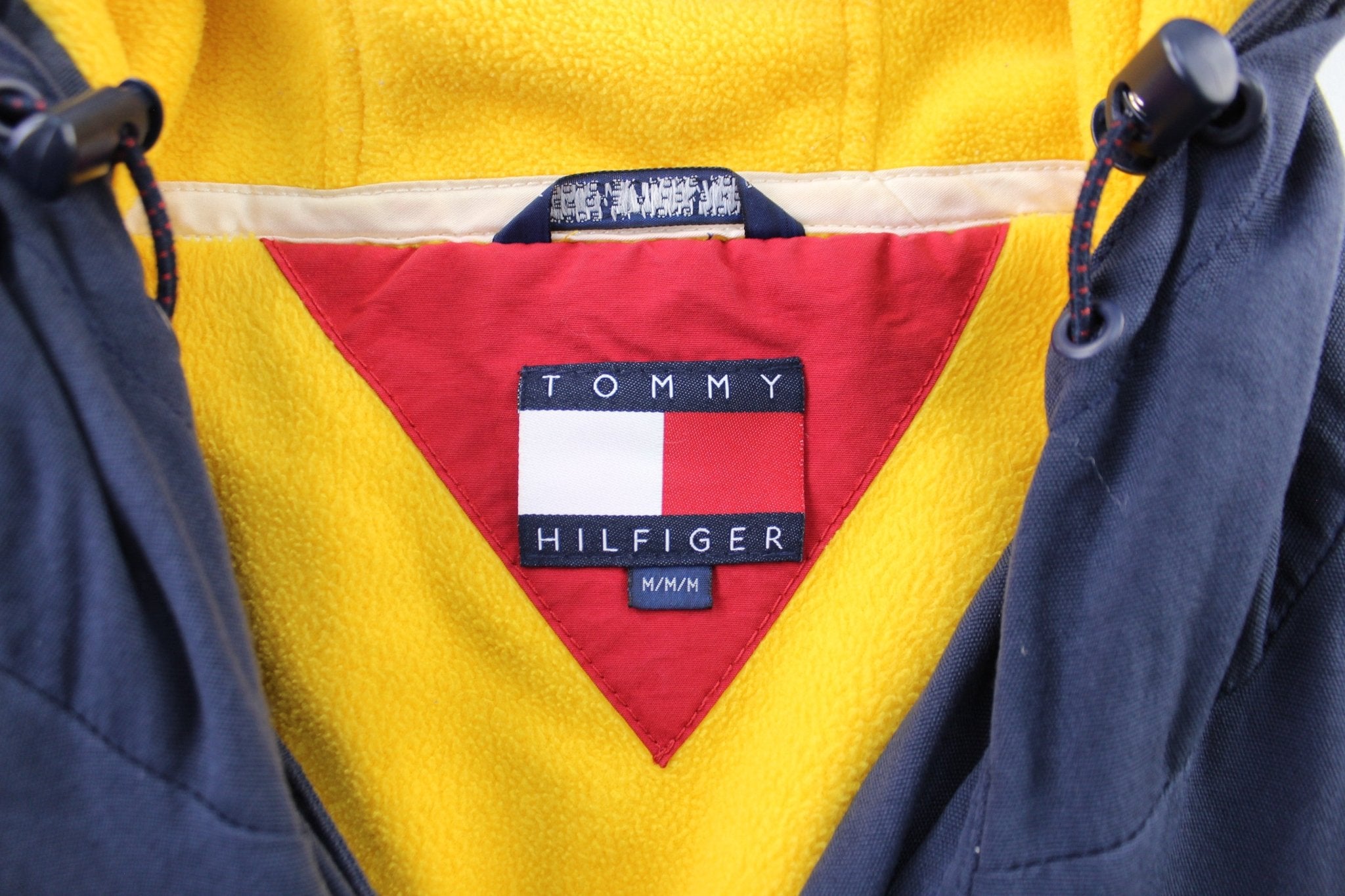 Tommy Hilfiger Embroidered Logo Red, Blue, & White Zip Up Jacket - ThriftedThreads.com