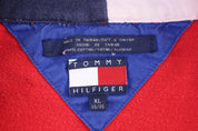 Tommy Hilfiger Embroidered Logo Red Quarter Zip Sweater - Sweater - Thrifted Threads