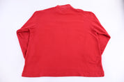 Tommy Hilfiger Embroidered Logo Red Quarter Zip Sweater - Sweater - Thrifted Threads