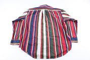 Tommy Hilfiger Embroidered Logo Striped LS Button Down - ThriftedThreads.com