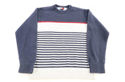 Tommy Hilfiger Embroidered Logo Striped Sweater - Sweater - Thrifted Threads