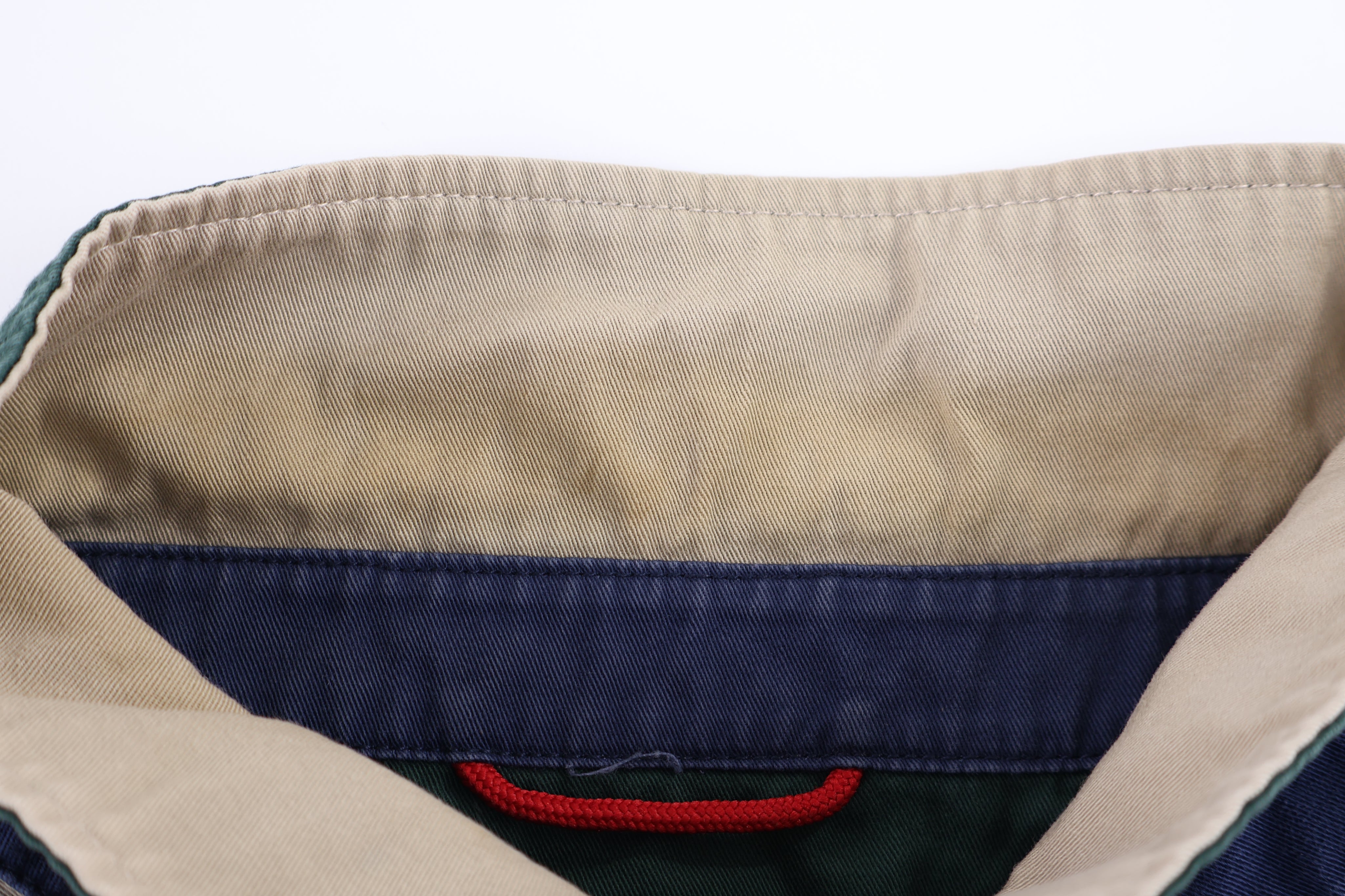 Tommy Hilfiger Embroidered Logo Tan Full Zip Jacket - Jacket - Thrifted Threads