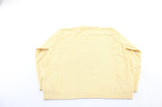 Tommy Hilfiger Embroidered Logo Yellow Sweater - ThriftedThreads.com