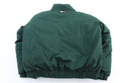 Tommy Hilfiger Embroidered Patch Full Zip Puffer Jacket - Jacket - Thrifted Threads