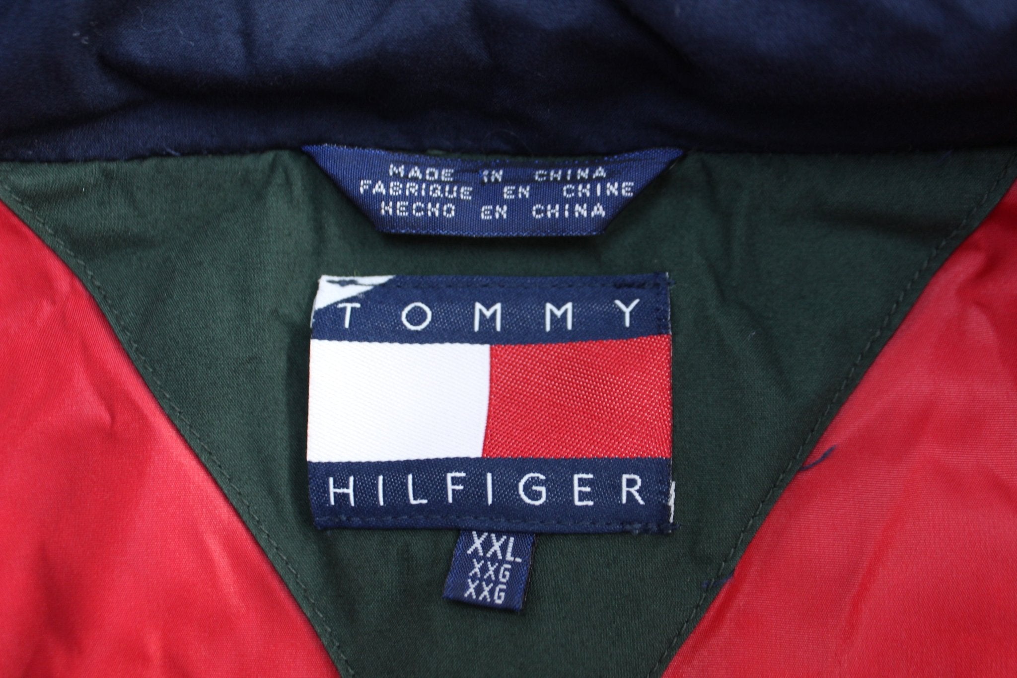 Tommy Hilfiger Embroidered Patch Full Zip Puffer Jacket - Jacket - Thrifted Threads