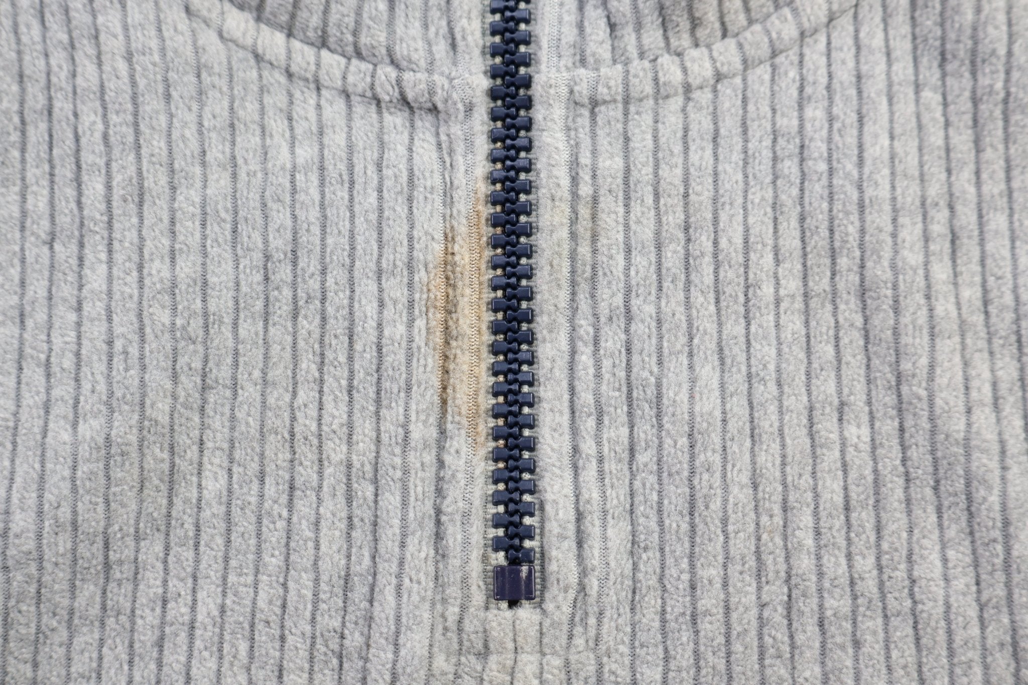 Tommy Hilfiger Jeans Grey & Blue Quarter Zip Sweater - Sweater - Thrifted Threads