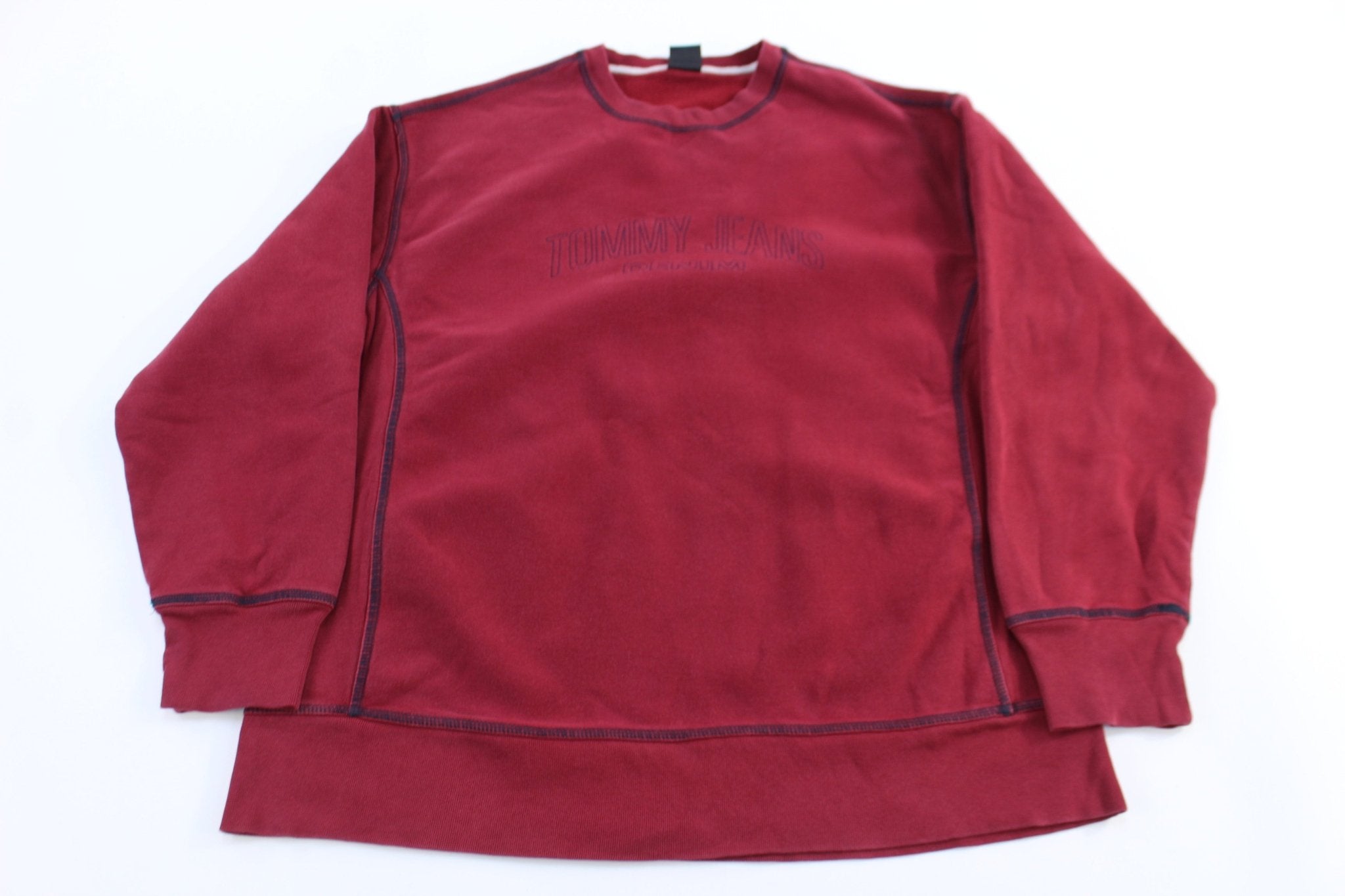 Tommy Hilfiger Jeans Maroon Pullover Sweater - Sweater - Thrifted Threads