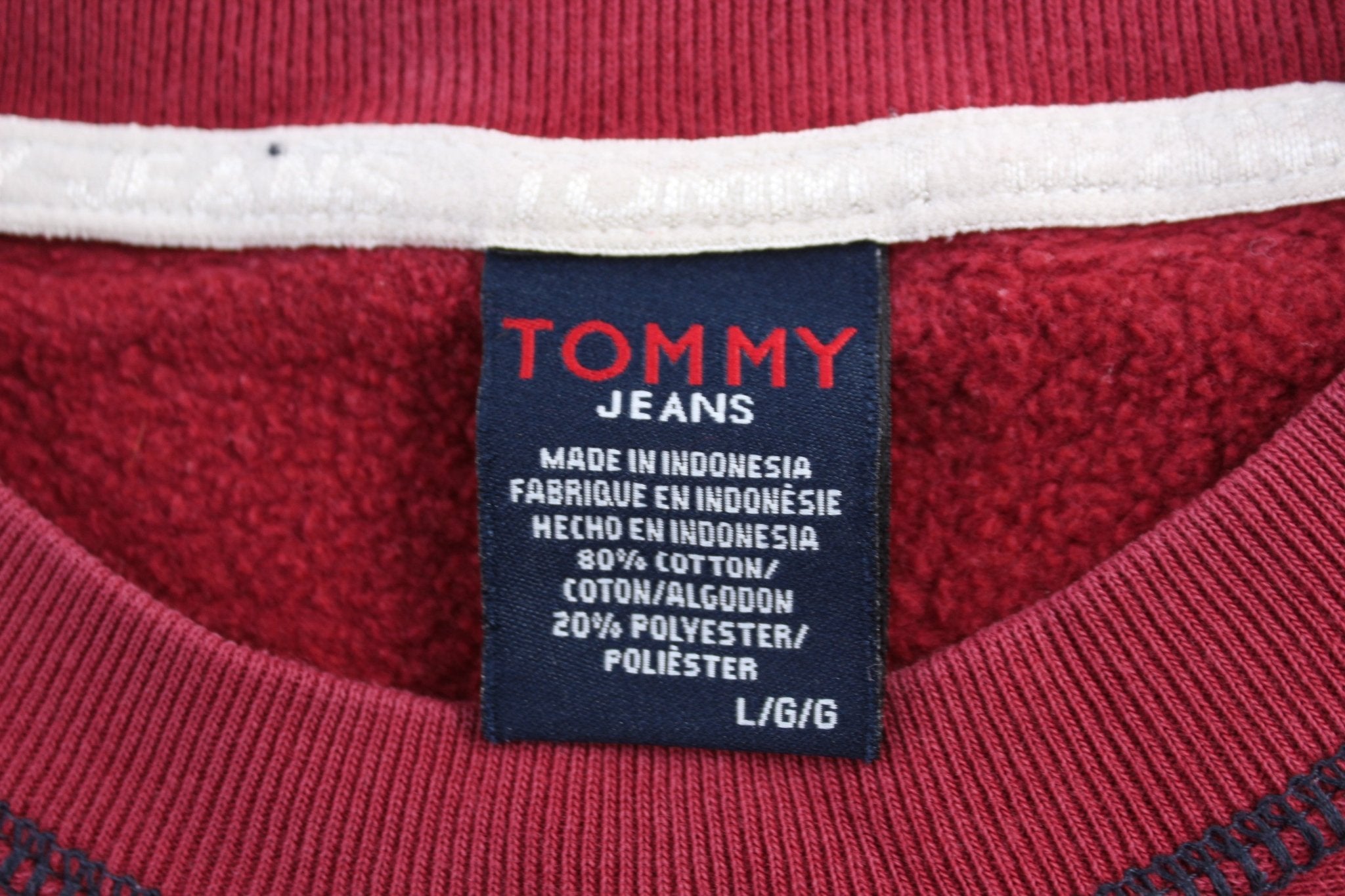 Tommy Hilfiger Jeans Maroon Pullover Sweater - Sweater - Thrifted Threads