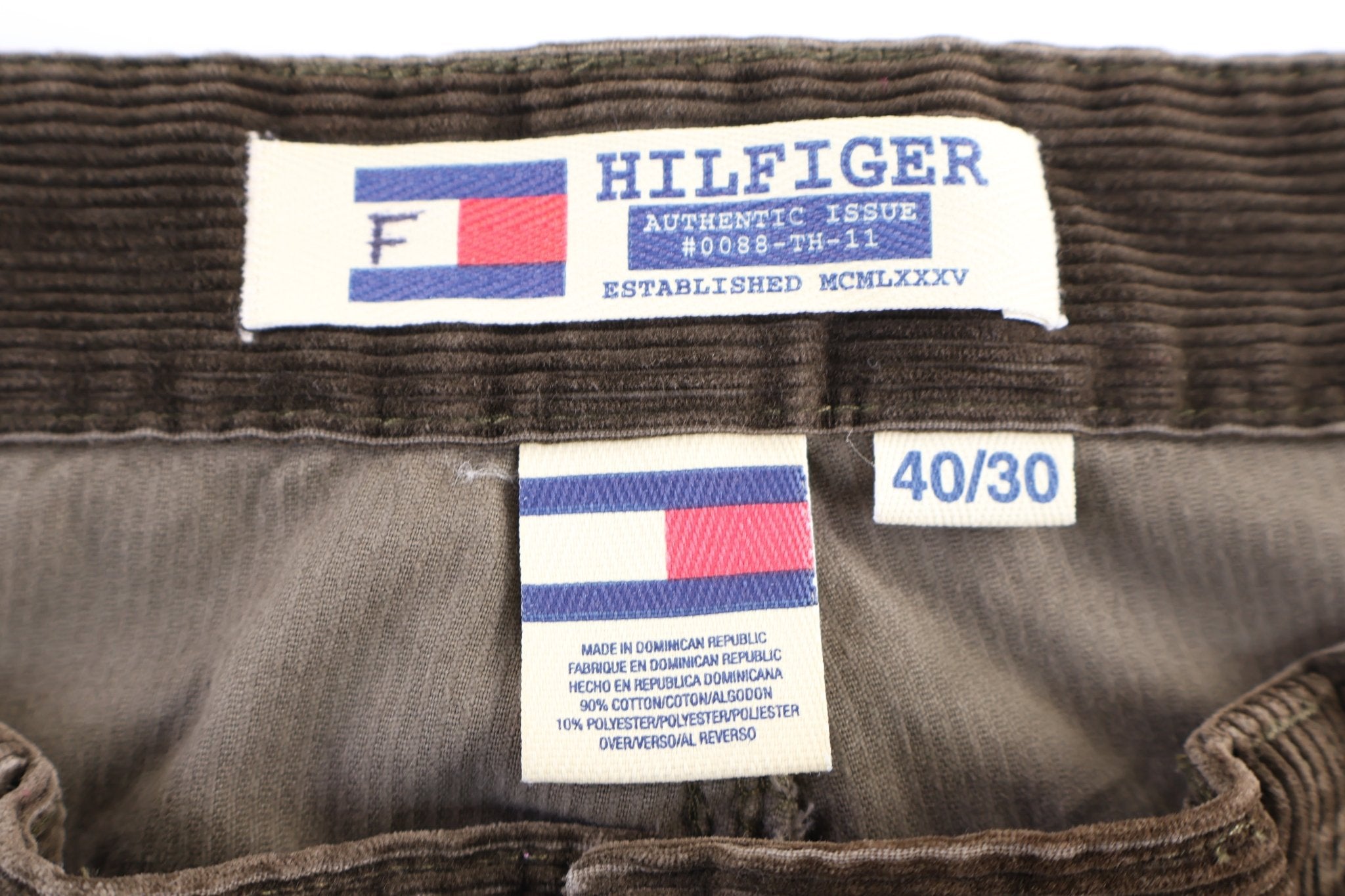 Tommy Hilfiger Olive Corduroy Pants - Pants - Thrifted Threads