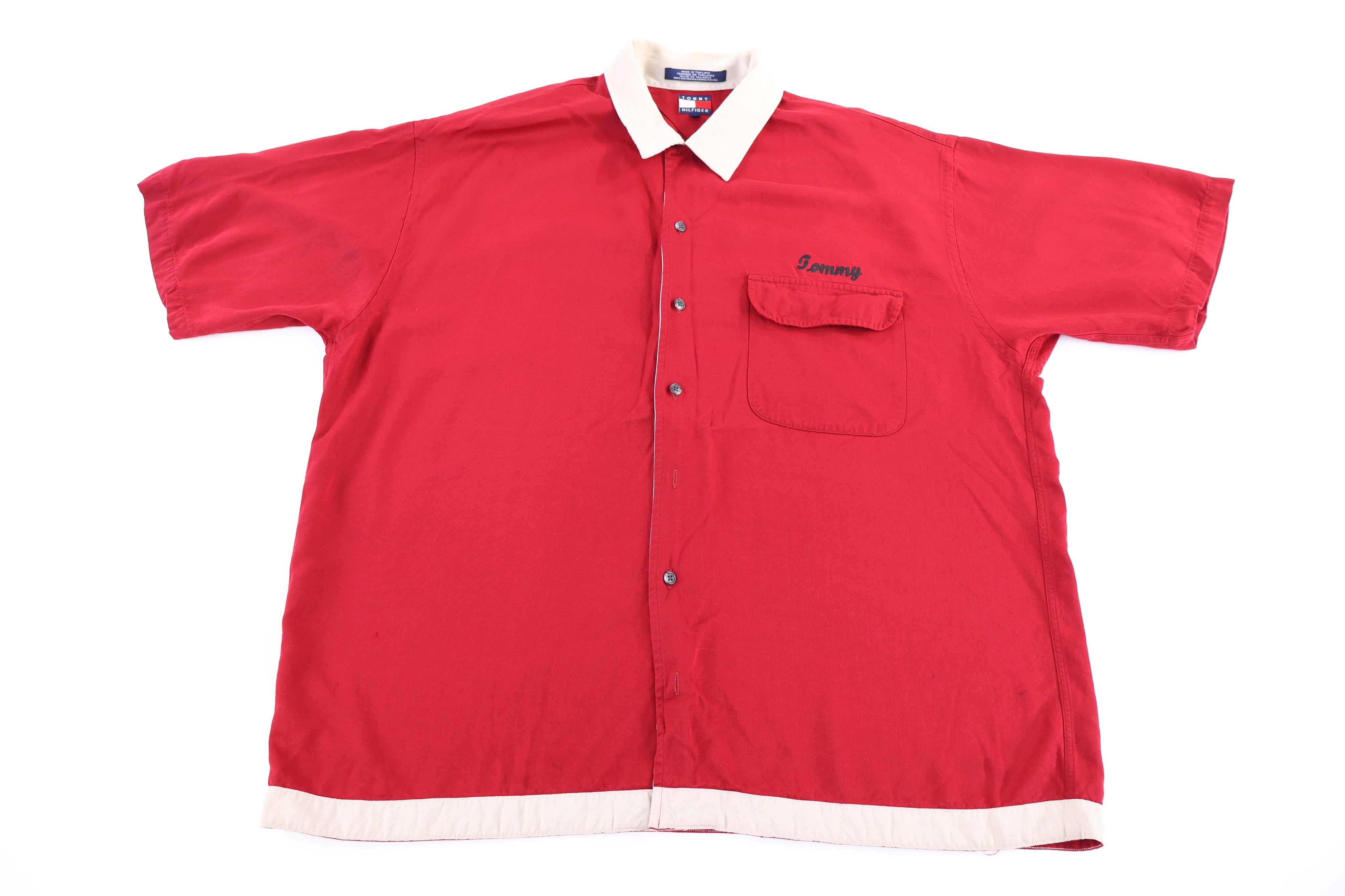 Tommy Hilfiger Racing Red Sleep Button Down - Button Ups/Downs - Thrifted Threads