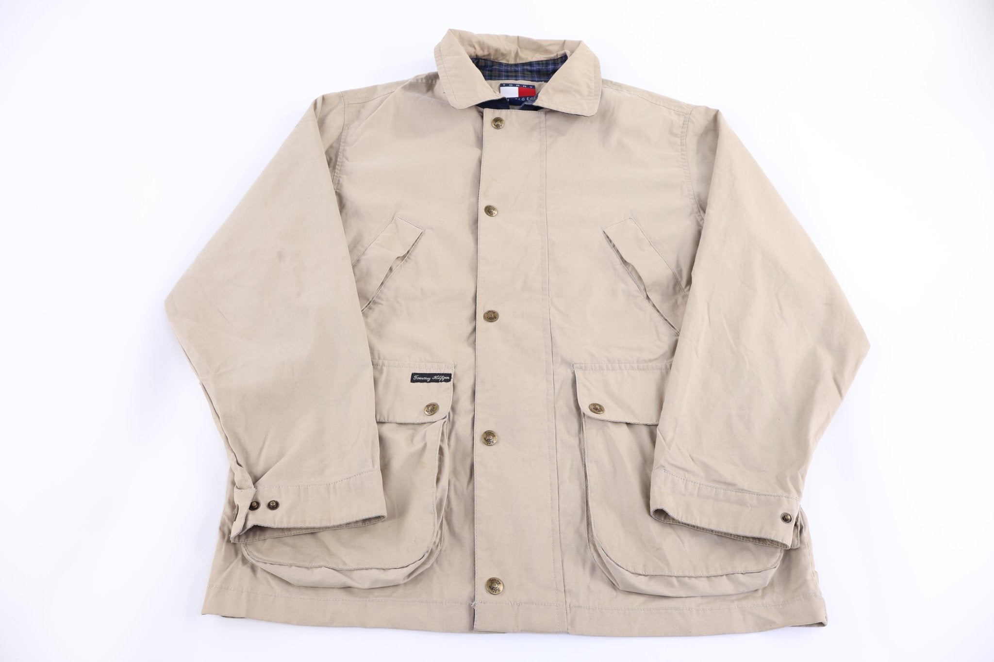 Tommy Hilfiger Tan Full Zip Jacket - Jacket - Thrifted Threads