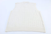 Tommy Hilfiger White Cable Knit Vest - Vest - Thrifted Threads