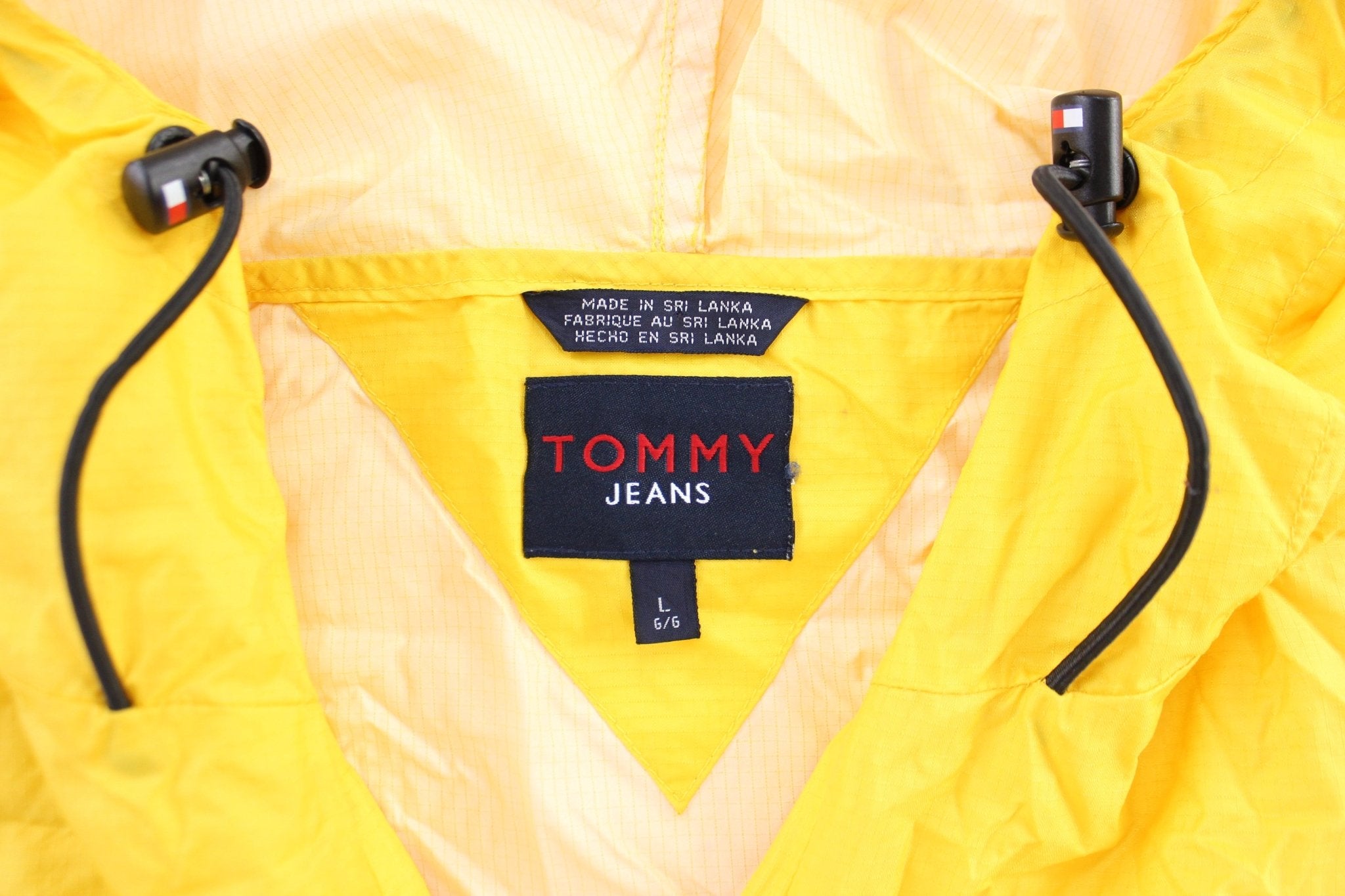 Tommy Jeans Yellow Zip Up Hooded Jacket - ThriftedThreads.com