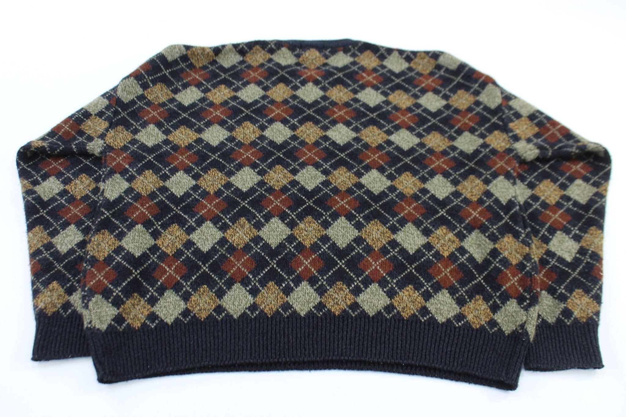 Towncraft Argyle Patterned Sweater - ThriftedThreads.com