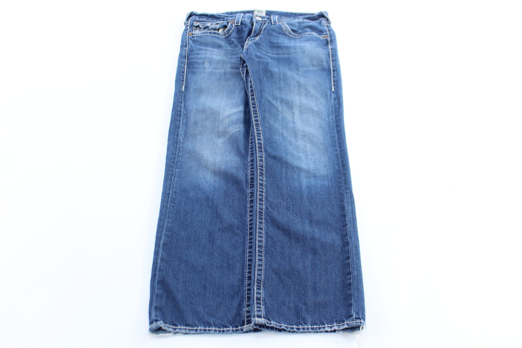 True Religion Embroidered Straight Denim Jeans - ThriftedThreads.com