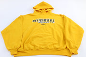 University of Missouri Tigers Embroidered Yellow Pullover Hoodie - ThriftedThreads.com