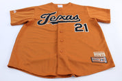 University of Texas Roger Clemens 21 Majestic Baseball Jersey - ThriftedThreads.com
