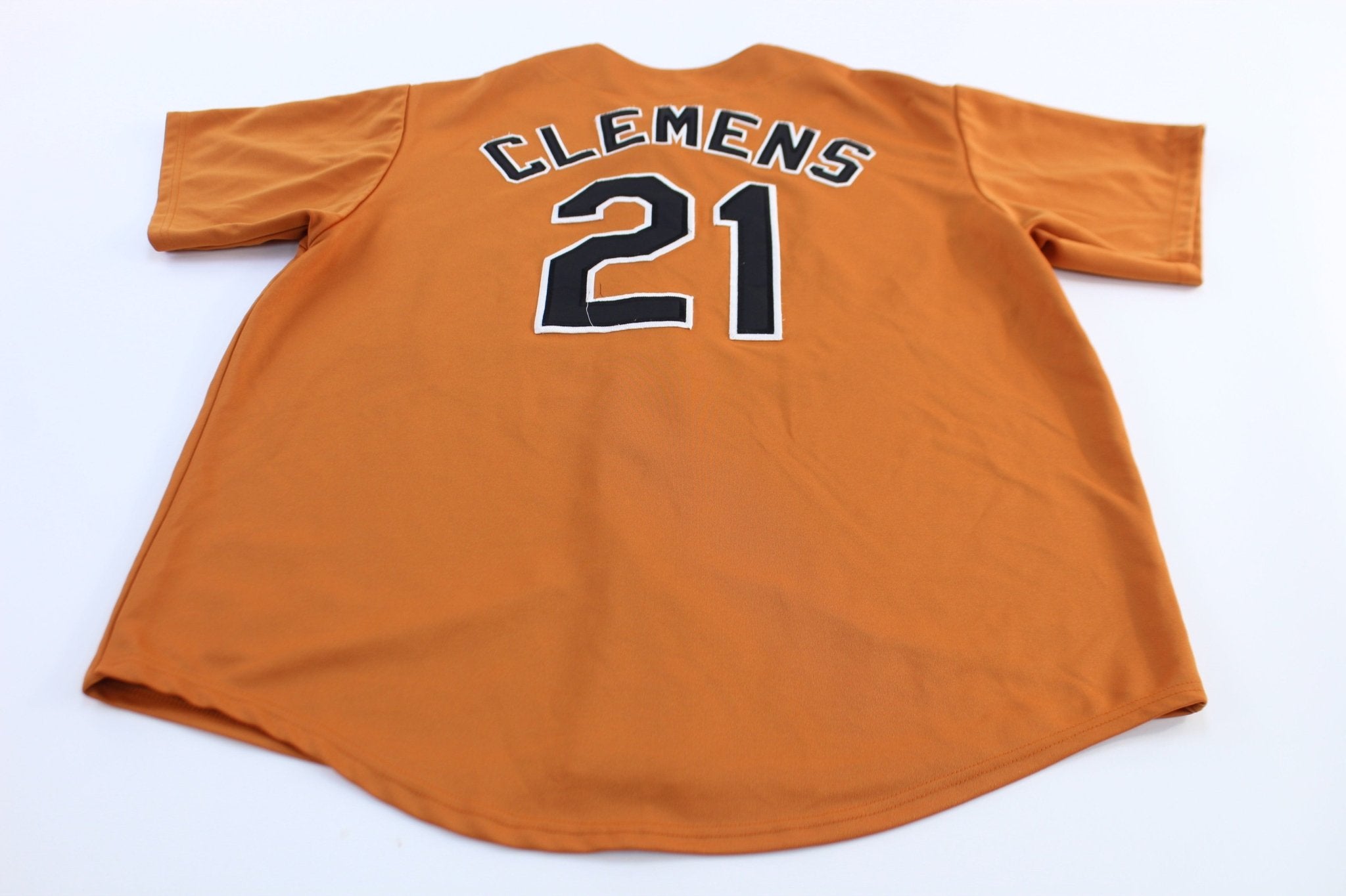 University of Texas Roger Clemens 21 Majestic Baseball Jersey - ThriftedThreads.com